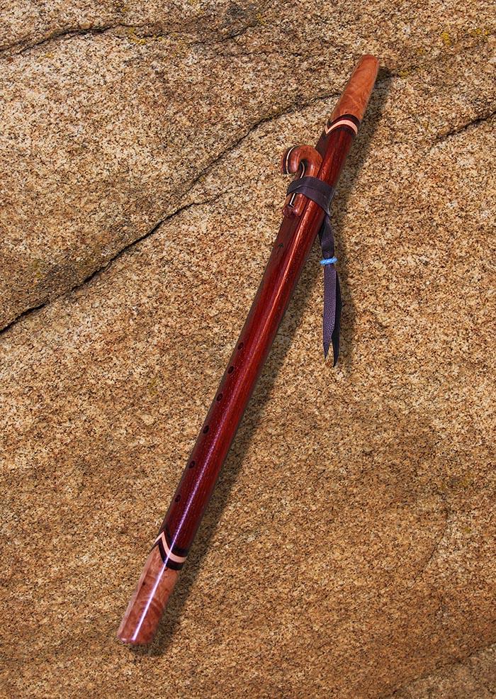 Padauk and Maple Burl Native American Wood Flute  