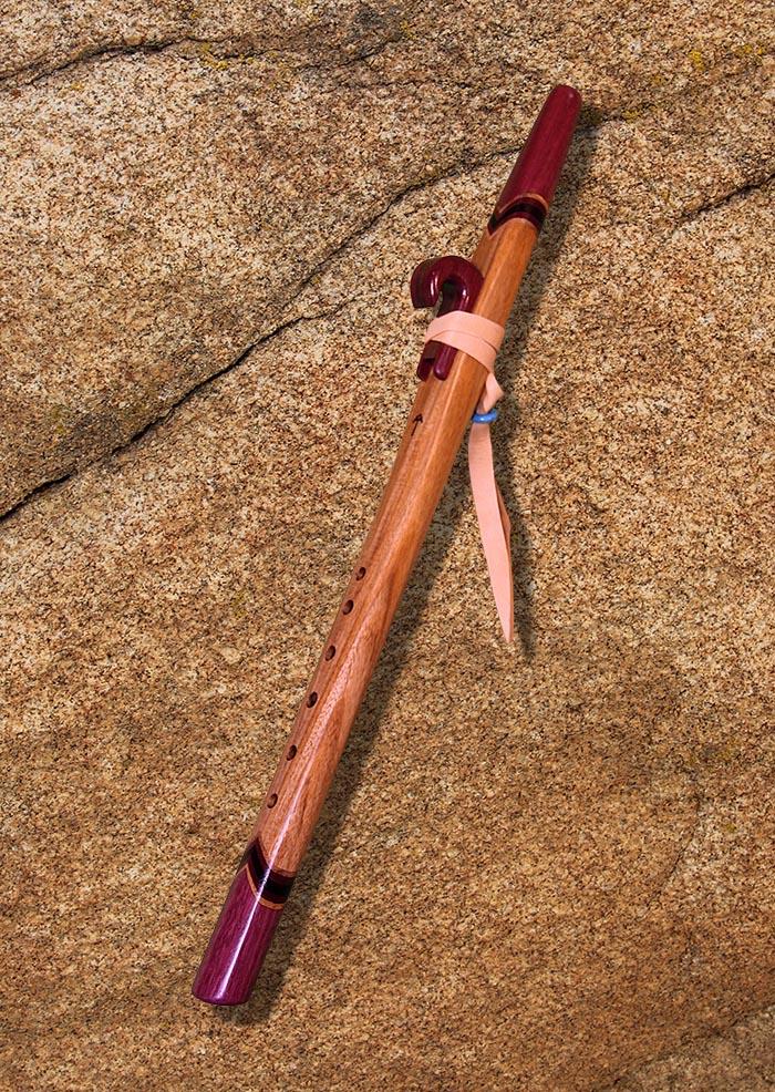 Canary Wood and Purple Heart Native American Flute