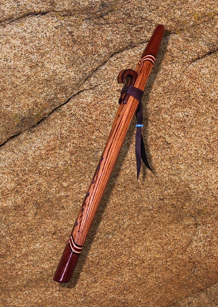 Zebrawood and Peruvian Walnut Native American Flute