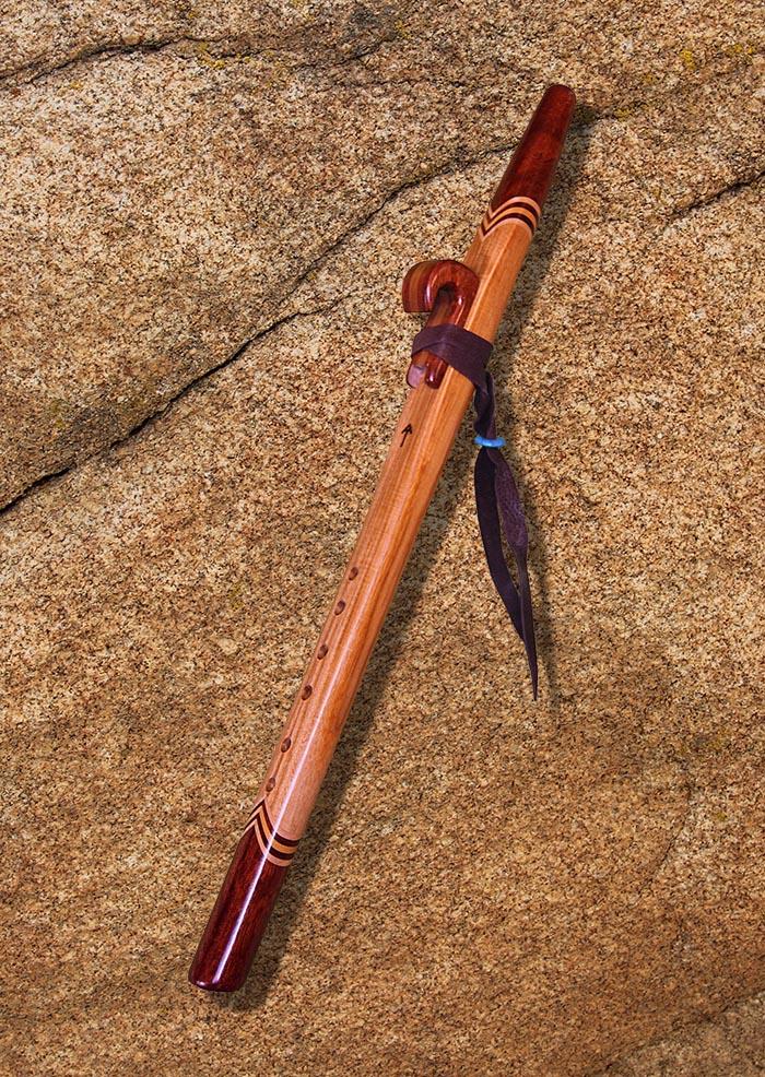 Canary Wood and Bloodwood Native American Flute