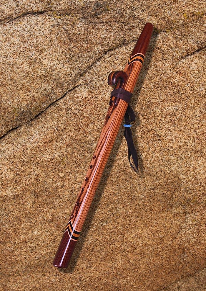 Zebrawood and Purple Walnut Native American Wooden Flute