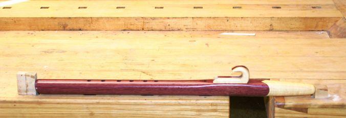 A Native American Style Flute On The Work Bench