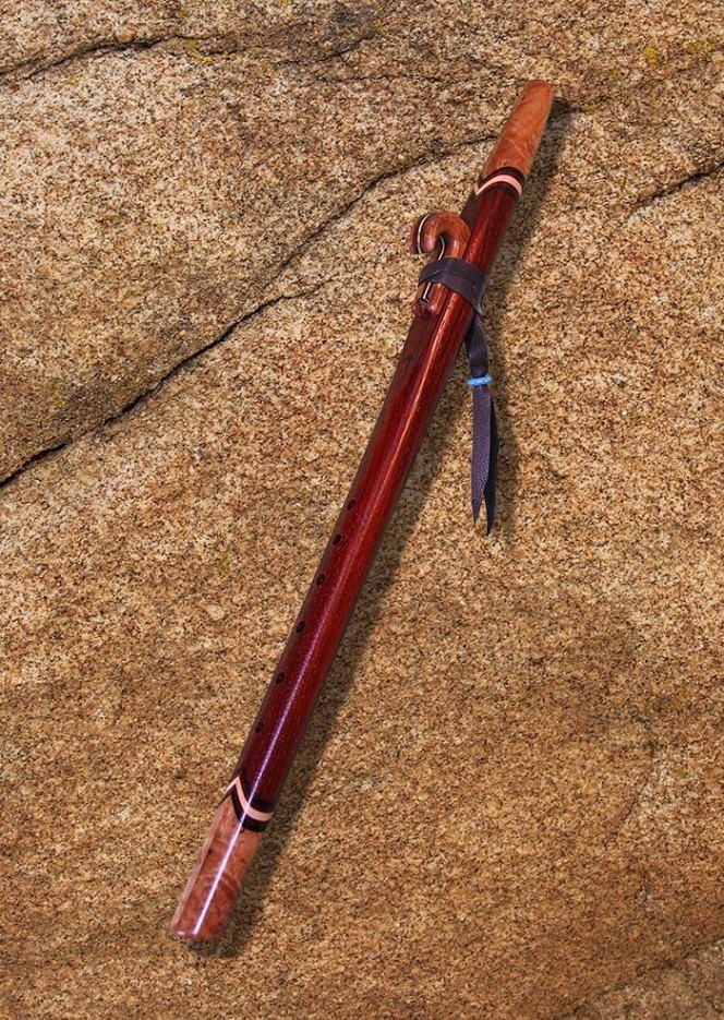 Padauk and Maple Burl Native American Style Love Flute