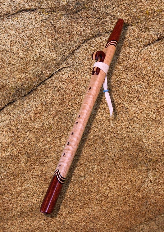 Birds Eye Maple and Bloodwood Native American Style Love Flute