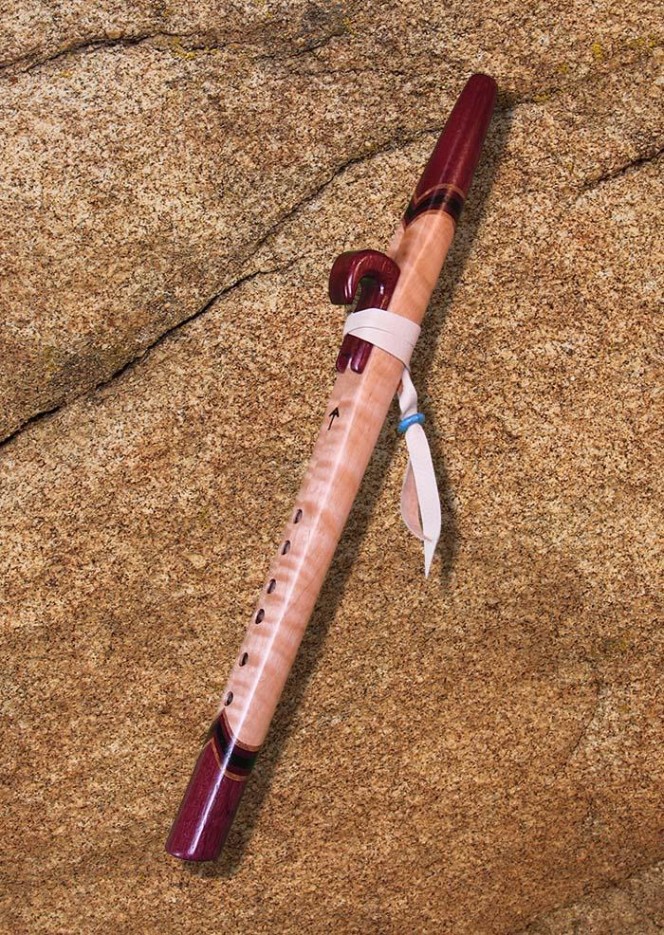 Curly Maple and Purpleheart Native American Style Love Flute