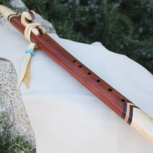 Bloodwood & Curly Maple Collectors Native American Style Flute (Key G- 440Hz)