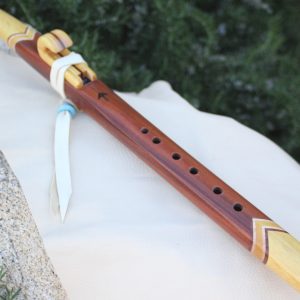 Honduras Mahogony & Yellowheart Collectors Native American Style Flute (Key A- 432Hz)