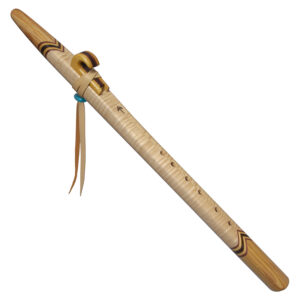 Curly Maple & Canary Wood Collectors Native American Style Flute (Key E- 432hz)